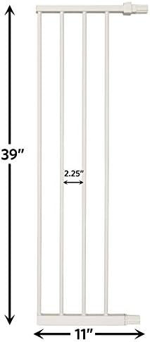 MidWest Homes for Pets Steel Pet Gate Extension; Pet Gate Extension Measures 11' Wide x 39' High in Soft White (Fits MW Model # 2939SW) - Image 2
