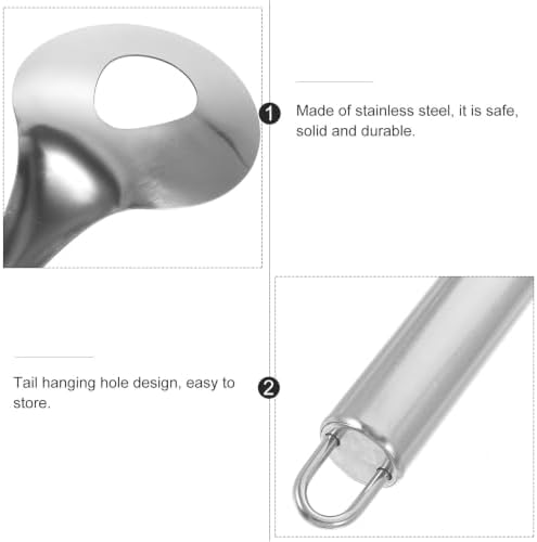 TOYANDONA 2pcs Stainless Steel Meatball Spoon - Long Handle Meatball Maker Spoon with Hanging Hole - Cooking Utensils for Kitchen Gadgets Supplies Accessories - Image 3