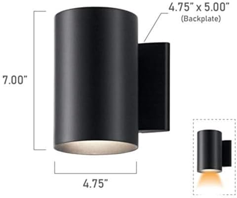 Kichler Cylinders Outdoor Wall Sconce Light, Black - Image 3