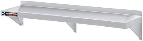 DuraSteel Stainless Steel Shelf - 72 Inch Wide x 14 Deep Commercial NSF Mounted Metal Wall Shelf Pantry Organizer Garage Storage Shelves - Rack Shelving Restaurant Kitchen Units Laundry Utility Room by DuraSteel