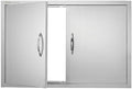 VEVOR BBQ Double Door, 35W x 24H Inch Stainless Steel Flush Mount Vertical Door with Handles, for Grilling Station by VEVOR