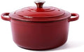 Larder & Vine 5.7 qt Enameled Cast Iron Dutch Oven Pot with Lid, Cabernet by LarderVine