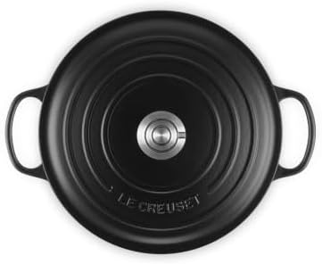 Le Creuset Enameled Cast Iron Round Dutch Oven, 7.25 qt., Licorice/Crucible - Image 2