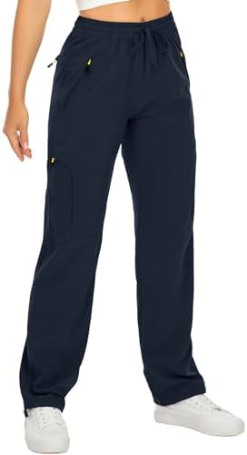 Toomett Women‘s Hiking Cargo Pants UPF 50 Quick Dry with Zipper Pockets by Toomett