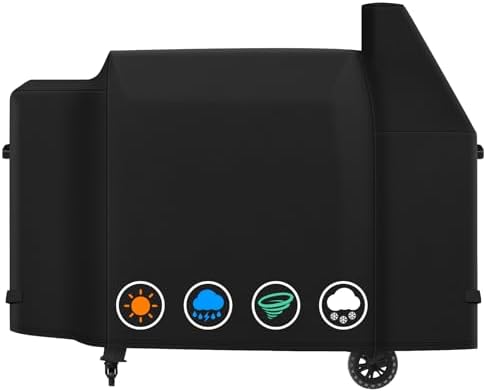Heavy Duty 600D Polyester Cover Compatible with Pit Boss Savannah Onyx Edition,Pit Boss Sportsman 1100, Sportsman 1600, Pro Series 1600, Pro Series 1150,Mahogany Series 1000 Wood Pellet Grill by ZBXFCSH
