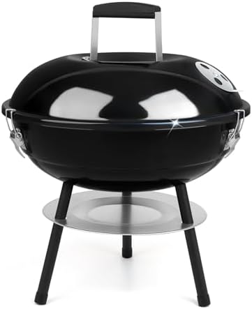 14 inch Charcoal Grill, Joyfair Small Portable Camping BBQ Kettle Grill by Joyfair