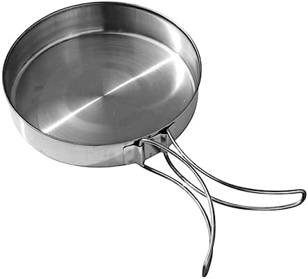 VANZACK Outdoor Pan Camping Cooking Pot Backpacking Cookware Outdoor Cookware Cooking Pan Camp Bbq Frying Portable Cutlery Cooking Utensil Non-stick Portable by VANZACK