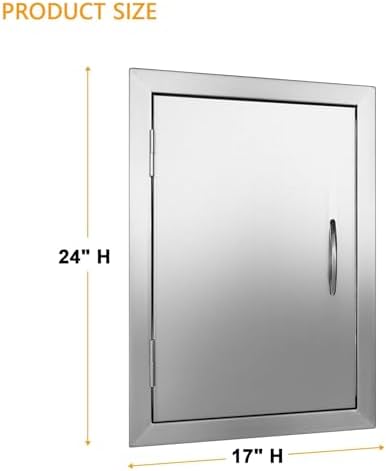 17W x 24H Outdoor Kitchen Access Door, Stainless Steel - Image 2
