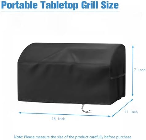 Small Grill Cover for Hibachi Grill Waterproof - 16x11x7 Inch - Image 2