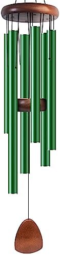 Bursvik 37" Aluminum Wind Chimes for Outside (Green), Patio Zen Decor Gift by BursvikWindChimes