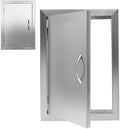 17W x 24H Outdoor Kitchen Access Door, Stainless Steel by BBQFuture