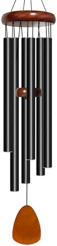 Bursvik 32" Aluminum Wind Chimes for Outside (Black), Patio Zen Decor Gift by BursvikWindChimes