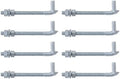 VIVIDA 8 Inch J Bolt Gate Hinge 8-Pack, 5/8" Gate Bolt Post Hinge by VIVIDA
