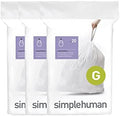 simplehuman Code G 60 Count Custom Fit Liners, Drawstring Kitchen Trash Bags, One-by-One Mess-Free Dispense, Extra Thick & Double Seamed, 50% PCR Plastic, 30 Liter / 8 Gallon, White by Unknown