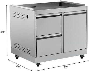 KoolMore Outdoor Kitchen 30 in. BBQ Liquid Propane Grill with Cabinet in Stainless-Steel (KM-OKS-BQ30-BQ30CAB) - Image 7