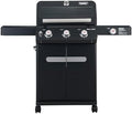 Monument Grills Mesa Series, 3+1 Outdoor Barbecue Stainless Steel Propane Gas Grill, 3 Burners & 1 Side Burner 48,000 BTU Patio Garden Grill with Knob Controls, Mesa325, Black by MonumentGrills