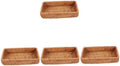 Hemobllo 4pcs Rattan Woven Storage Basket for Fruits Bread and Snacks Rustic Container for Home Organization and Decor Lightweight and Versatile by Hemobllo