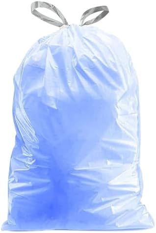 Plasticplace Custom Fit Trash Bags, Compatible with simplehuman Code H (200 Count) Tinted Blue Drawstring Garbage Liners 8-9 Gallon / 30-35 Liters, 18.5" x 28" - Image 4
