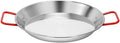 Paella Pan, 10 Inch Stainless Steel Skillet Griddle Pan with Red Handle Non-Stick Cooking Pan Suitable for Cooktops Including Induction by Alunsito