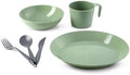GSI Outdoors Cascadian Table Set I 6-Piece Camping, Backpacking Mess Kit, Plastic BPA Free, Plate, Bowl, Mug, Cup & Cutlery Set by GSIOutdoors