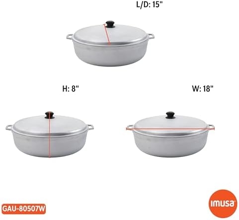 IMUSA USA 11.6Qt Jumbo Traditional Colombian Caldero, 11.6 Quart, Silver - Image 2