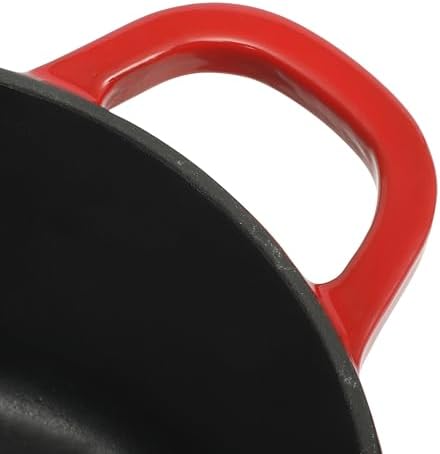 Crock Pot Artisan 3-Quart Round Cast Iron Dutch Oven With Oven Safe Borasilicate Lid - Red - Image 5