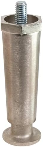 GSW FT-ZN4N 4 Pcs Adjustable Nickel Plated Appliance Leg 4" High Flanged Foot for Restaurant Equipment, Countertop Beverage Appliance - Image 5