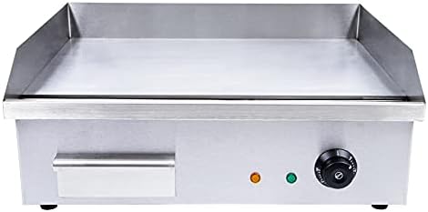 Commercial Electric Griddle, 3000w Stainless Steel Teppanyaki Grill Indoor Outdoor, Countertop Flat Top BBQ Plate with Thermostatic Control - Image 4