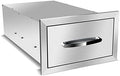 Outdoor Kitchen Drawers, 14W X 8.5H X 23D Stainless Steel Single Access Drawers with Handle for Outdoor Kitchen Island by OUKIDR