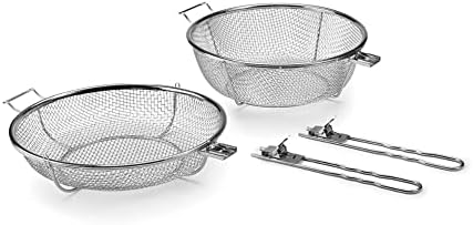 Outset 76450 Stainless Steel Jumbo Grill Basket, 11.75" 3 in 1 BBQ Basket - Image 3