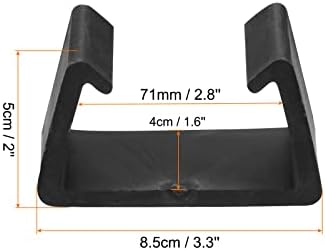 PATIKIL Patio Furniture Clips, 4 Pack 71mm Dia Sofa Rattan Furniture Clamps Wicker Fixed Connection Chair Fasteners for Outdoor Garden, Black - Image 2