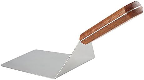 8” Extra-Large Sturdy Stainless Steel Spatula Hamburger Turner with Strong Wooden Handle – Professional Commercial Food Flipper Scraper for Grilling Cooking, Baking for Your Flat Top Restaurants - Image 2