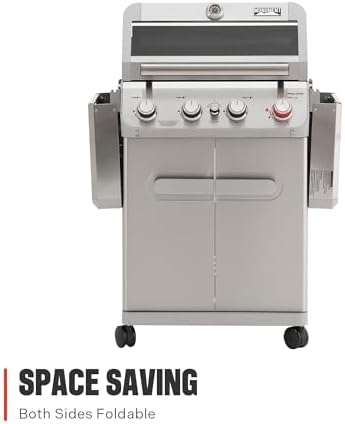 Monument Grills 4 Burner Propane Gas Grill, Stainless Steel Outdoor Patio Barbecue Grill, with Broil Zone Fast Heating, Knob Control, and Easy Cleanup, M410MBZ - Image 6