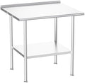 Atelicf NSF Stainless Steel Prep Table 30X36 inch, with Backsplash by Atelicf