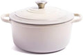 Larder & Vine 5.7 qt Enameled Cast Iron Dutch Oven Pot with Lid, Stone by LarderVine