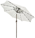 Blissun 9 ft Solar Umbrella, 32 LED Lighted Patio Umbrella, Table Market Umbrella, Outdoor Umbrella for Garden, Deck, Backyard, Pool and Beach (Creamy White) by Blissun