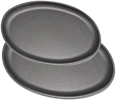 Cast Iron， Pre Seasoned Griddle Oval 9.25" x 7" W/o Handle - Image 2