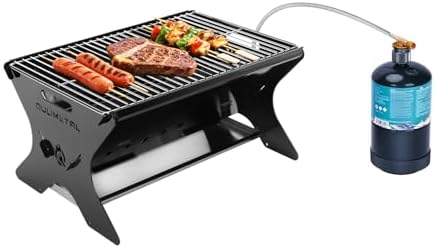 QuliMetal Portable Camping Grill – Foldable Charcoal/Gas Grill by QuliMetal