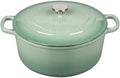 EDGING CASTING Enameled Dutch Ovens Cast Iron Dutch Oven Pot with Lid for Bread Baking, Cook, Dual Handle, 7 Quart, Sage Green by EDGINGCOOKWARE