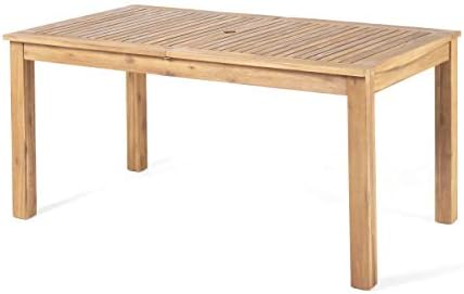 Christopher Knight Home Eric Outdoor Expandable Acacia Wood Dining Table, Natural Finish by ChristopherKnightHome
