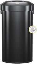 EKO Urban 32 Gallon Round Black Stainless Steel Open Top Waste Bin, Tall Commercial Trash Can for Indoor/Outdoor, Extra Large Metal Garbage Bin for Office, Restaurant, Restroom,120L by Unknown