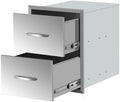 Outdoor Kitchen Double Drawers 18"W x 23"H x 23"D by YourFriends