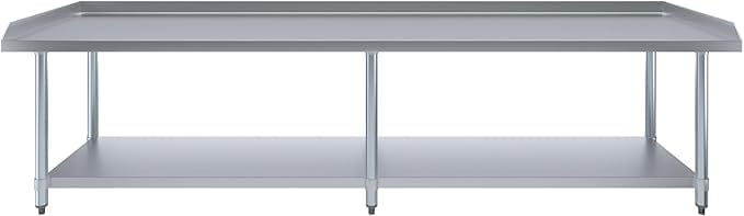 96" x 24" Stainless Steel Equipment Stand with Undershelf NSF - Image 5