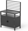 Domi Outdoor Kitchen Island with Storage, Aluminum Kitchen Storage Island with Wall Hanging, Freestanding Grill Storage Cabinet with Protective Cover for BBQ, Deck, Patio, Backyard by domioutdoorliving