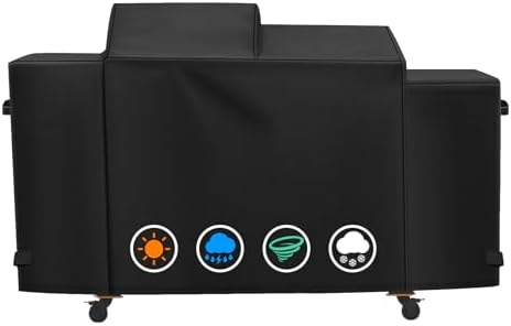 ZBXFCSH Heavy Duty 600D Polyester Cover Compatible with Pit Boss Charleston 1020 Pellet Grill Gas Griddle Combo PB1020NX Wood Pellet Grill with Handles, All Weather Protection Waterproof Cover by ZBXFCSH