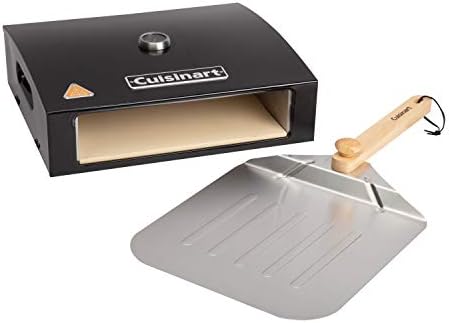 Cuisinart Grill Top Pizza Oven Kit, Portable Make Your Own Pie Set With Pizza Peel and Cordierite Stone, Baking Oven for Backyard Homemade Pizzas, Perfect Pie Accessory by Cuisinart