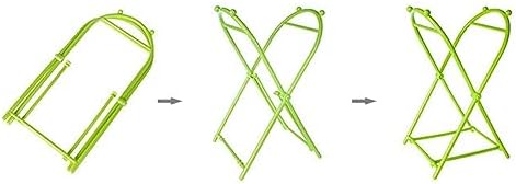 Trash Bag Holder Stand Hanging Trash Bag Rack Outdoor Portable Outside Garbage Bag Holder Frame for Laundry Garage Pantry Leaves Gardening, Green - Image 4