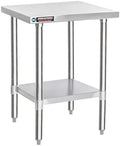 DuraSteel 30x18 Stainless Steel Work Table - NSF Commercial Prep Metal Table - Outdoor Pizza Oven Stand w/Under Shelf - Kitchen Island Laundry Utility Garage Microwave Stand Large Rolling Storage Cart by DuraSteel