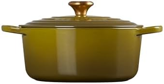 Le Creuset Enameled Cast Iron Round Dutch Oven, 5.5 qt., Olive - Image 4
