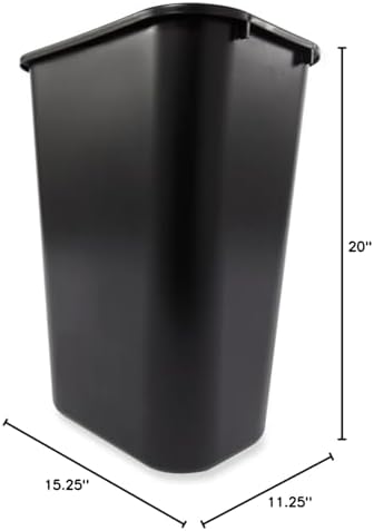 Rubbermaid Commercial Products Wastebasket, Black, 10.25-Gallon, 4 Pack - Image 6